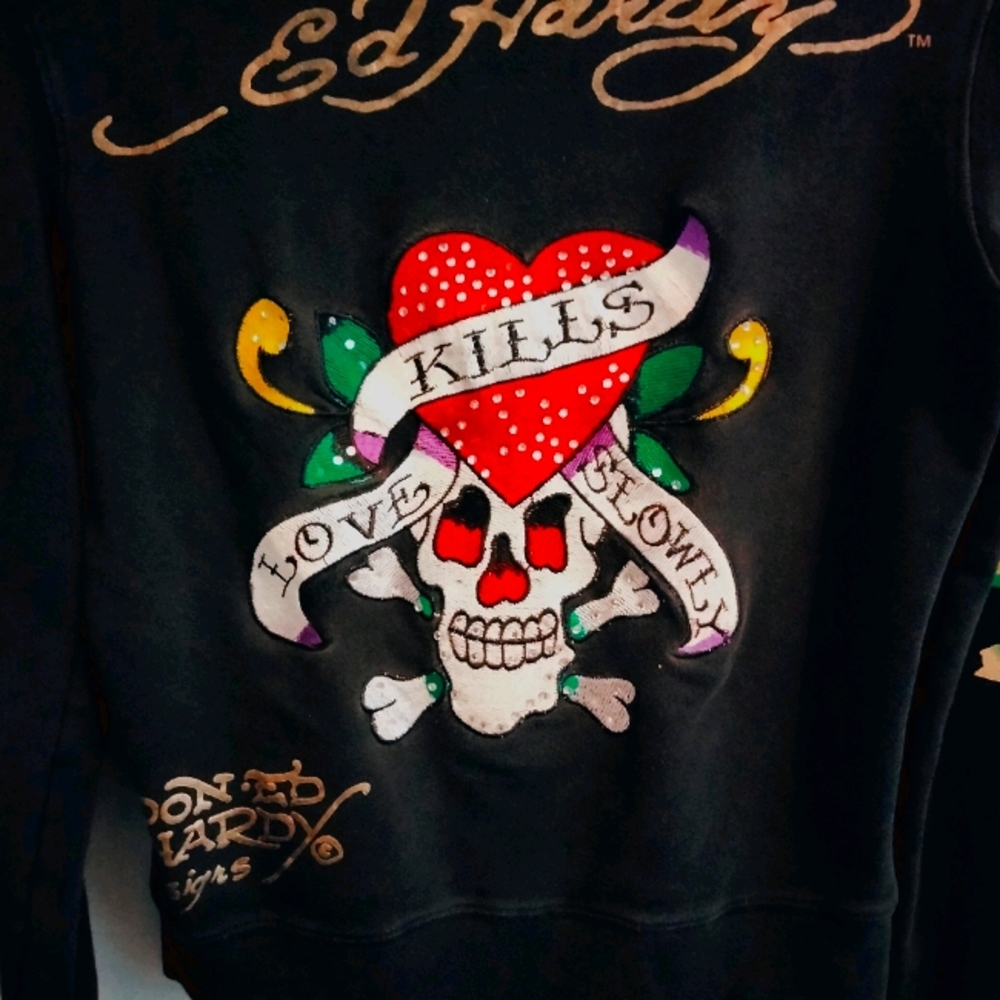 Ed Hardy zip up Hoodie